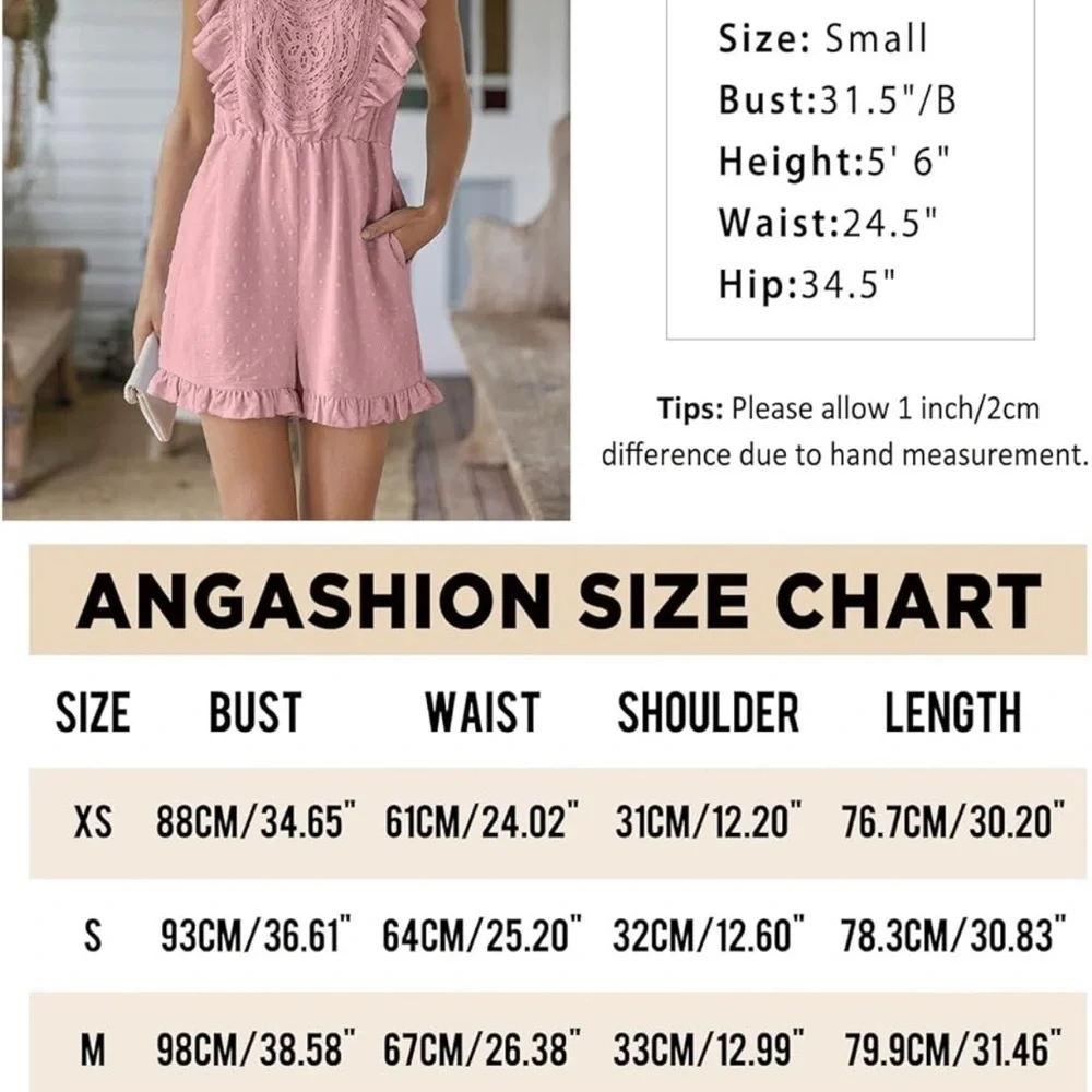 Pink Ruffled Lace Romper - Picture 6 of 6